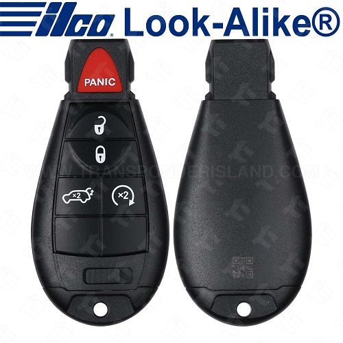 Ilco Jeep Smart Fobik Key - 5B Hatch/Remote Start - POD-LAL-5B10 - Replaces: IYZ-C01C