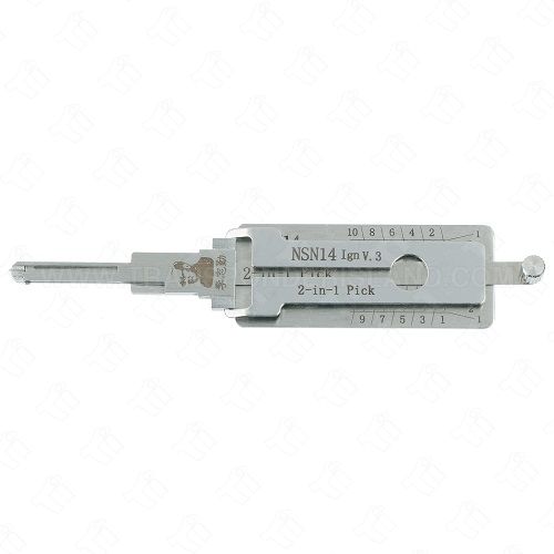 Original Lishi Nissan Infiniti Ignition 10 Cut 2-In-1 Pick and Decoder NSN14