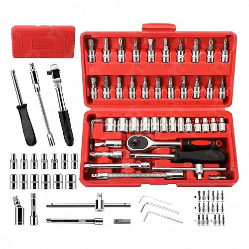 46pcs 1/4 inch Drive Socket Ratchet Wrench Set