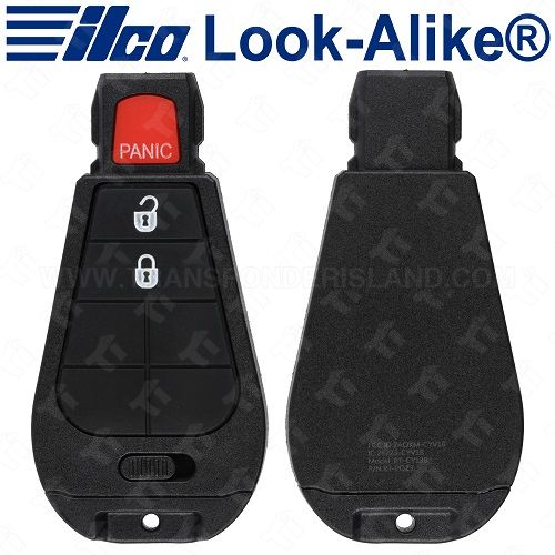 Ilco Chrysler Dodge Jeep Fobik Key 3B - Replaces IYZ-C01C - POD-LAL-3B1