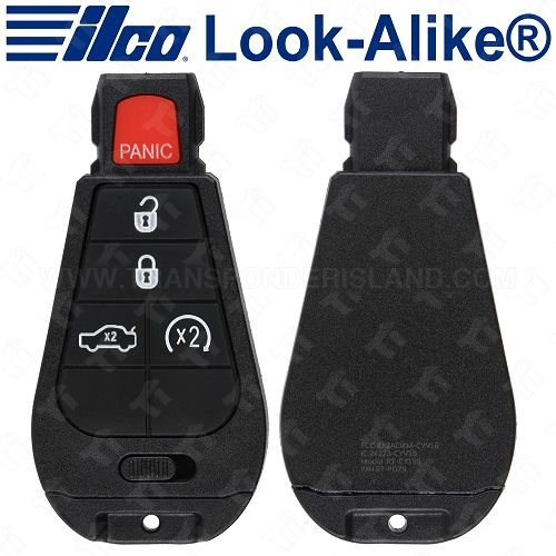 Ilco Chrysler Dodge Fobik Key 5B Trunk / Remote Start - Replaces IYZ-C01C-POD-LAL-5B1