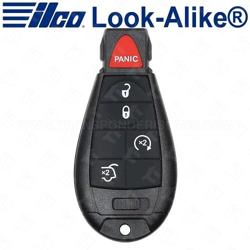 Ilco Jeep Fobik Key - 5B Hatch Glass / Remote Start - POD-LAL-5B4 - Replaces: IYZ-C01C