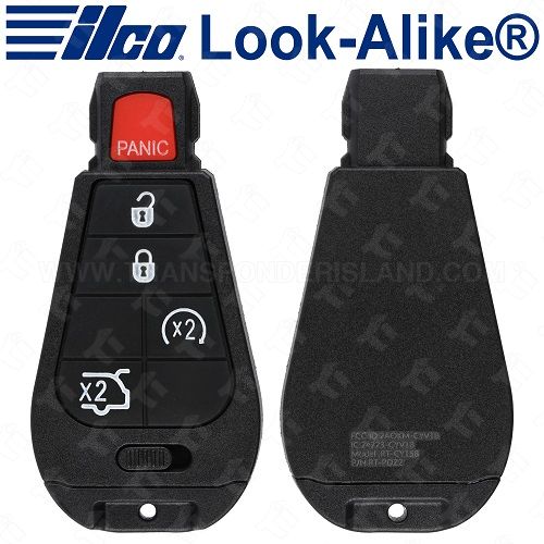 Ilco Jeep Fobik Key 5B Hatch Glass / Remote Start - Replaces IYZ-C01C - POD-LAL-5B4