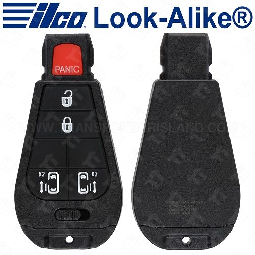 Ilco Chrysler Dodge Fobik Key 5B Power Doors - Replaces IYZ-C01C - POD-LAL-5B2