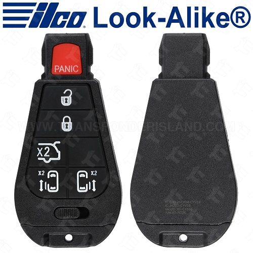 Ilco Chrysler Dodge Fobik Key 6B Hatch / Power Doors - Replaces IYZ-C01C - POD-LAL-6B1