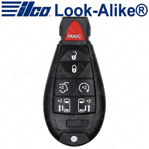 Ilco Chrysler Dodge Fobik Key - 7B Hatch / Remote Start / Power Doors - POD-LAL-7B1 - Replaces: IYZ-C01C