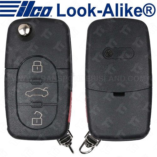 Ilco 2002 - 2006 Audi A6 ALLROAD TT Remote Flip Key - 3B - FLIP-AUDI-4B1 Replaces 4D0837231M