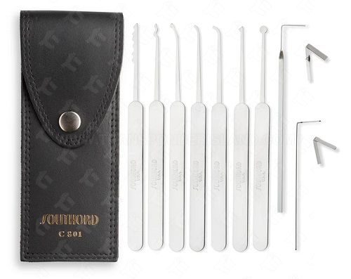 SouthOrd 9 Piece Slim Line Lock Pick Set - C801