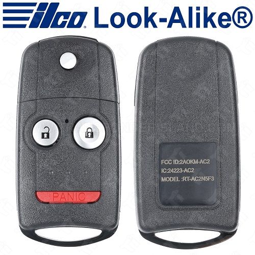 Ilco Acura Remote Flip Key - 3B - Replaces N5F0602A1A - FLIP-ACURA-3B1