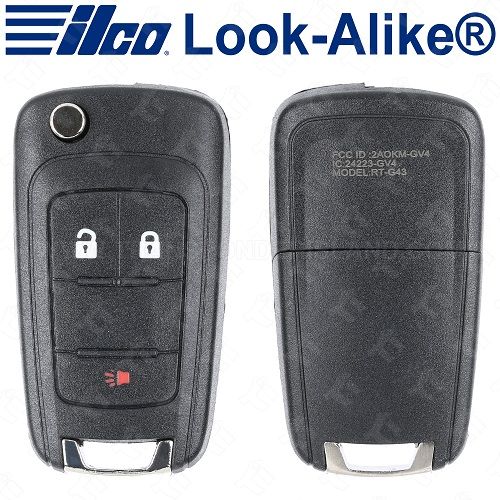 Ilco 2010 - 2019 Chevy, GMC Remote Flip Key 3B - Replaces OHT01060512 - FLIP-GM-3B1HS