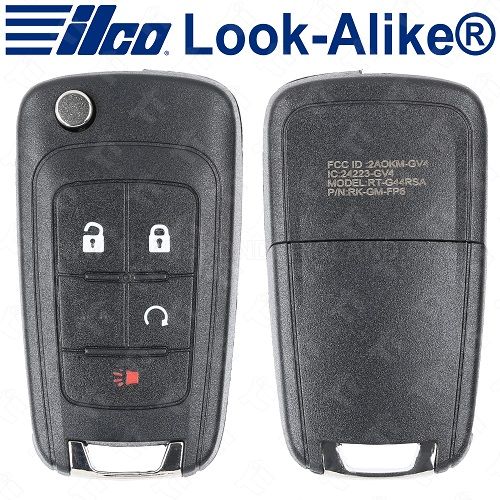 Ilco GMC Remote Flip Key - 4B Starter- Replaces OHT01060512 - FLIP-GM-4B2HS
