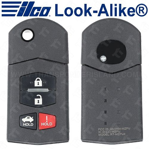 Ilco Mazda Remote Flip Key - 4B Trunk - Replaces KPU41788 - FLIP-MAZ-4B2