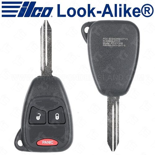 Ilco Jeep Remote Head Key - 3B - Replaces 27AA 13AA - RHK-CHRY-3B1