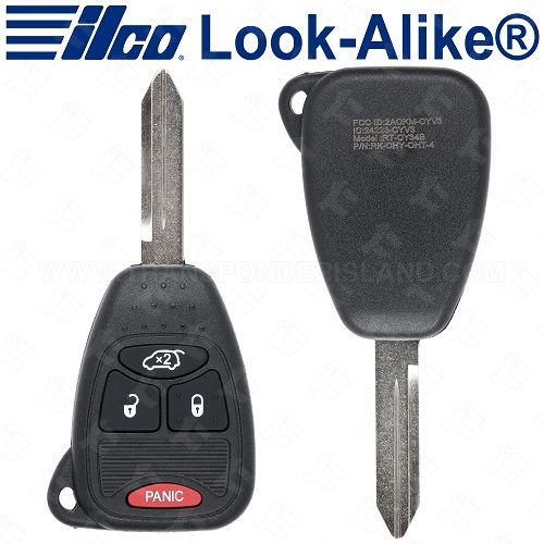 Ilco Chrysler Dodge Jeep Remote Head Key - 4B Hatch - RHK-CHRY-4B1 - Replaces: OHT692427AA