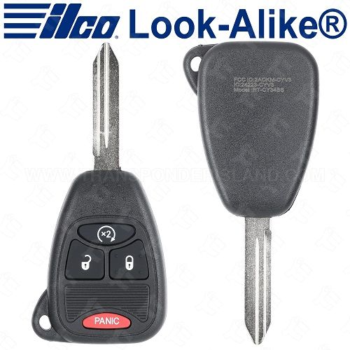 Ilco Dodge Remote Head Key - 4B Remote Start - RHK-CHRY-4B5 - Replaces: OHT692713AA