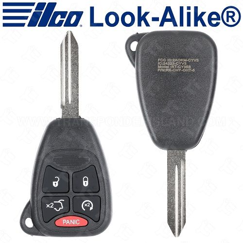 Ilco Chrysler Dodge Jeep Remote Head Key - 5B Hatch / Remote Start - RHK-CHRY-5B1 - Replaces: OHT692427AA