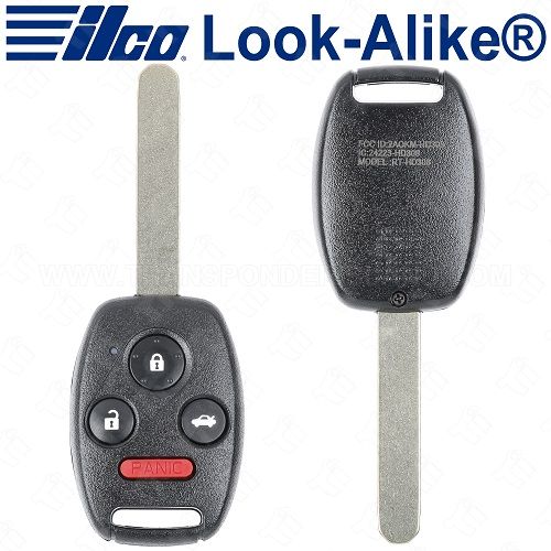 Ilco Honda Accord Remote Head Key - 4B Trunk - Replaces KR55WK49308 - RHK-HON-4B3