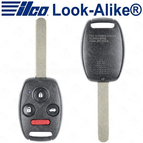 Ilco Honda Remote Head Key - 4B Trunk - RHK-HON-4B4 - Replaces: N5F-S0084A