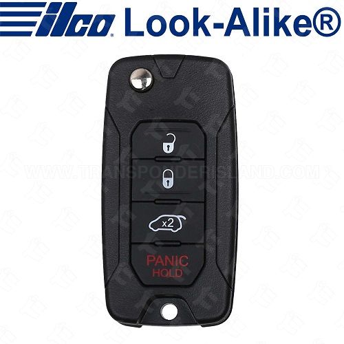 Ilco Jeep Fiat 4B Flip Key - FLIP-JEEP-4B2 - Replaces: 2ADFTFI5AM433TX