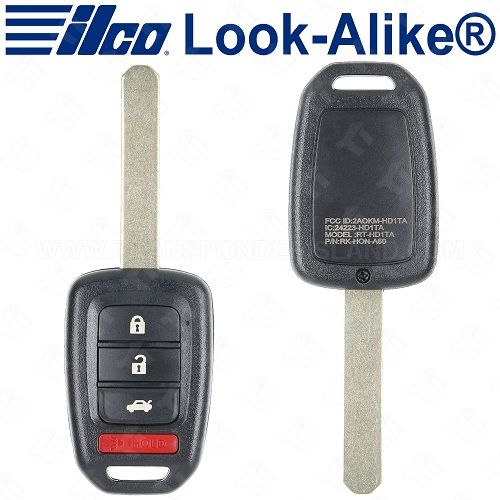 Ilco Honda Remote Head Key - 4B Trunk - RHK-HON-4B8 - Replaces: MLBHLIK6-1TA