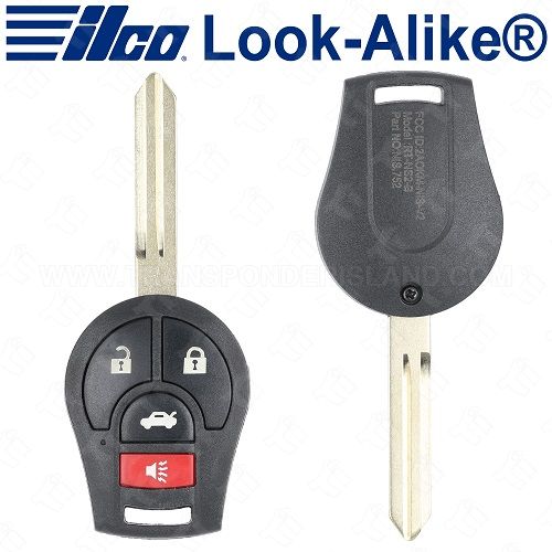 Ilco Nissan Remote Head Key - 4B Trunk - RHK-NIS-4B2 - Replaces: CWTWB1U751