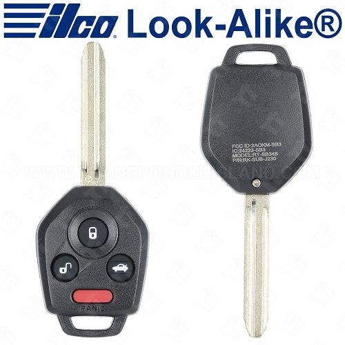 Ilco Subaru Remote Head Key - 4B Trunk - Replaces CWTWB1U811 - RHK-SUB-4B3 - Subaru G Chip