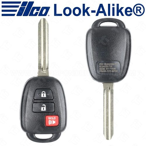 Ilco Toyota Remote Head Key - 3B - H Chip - RHK-TOY-3BH3 - Replaces: HYQ12BDM
