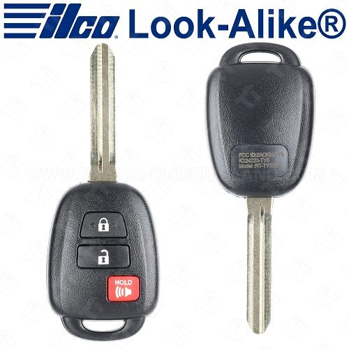 Ilco 2012 - 2016 Toyota Prius C Remote Head Key 3B - No Chip - Replaces HYQ12BDM - RHK-TOY-3BPC