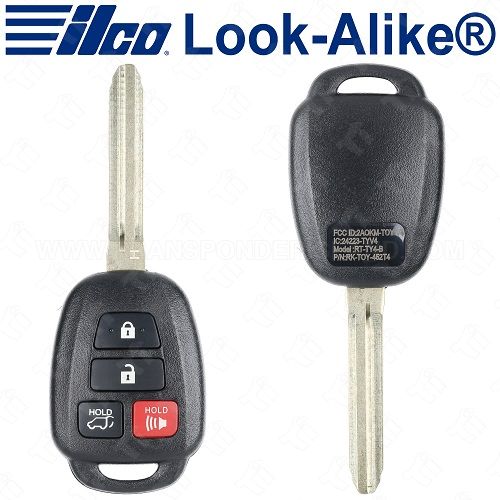 Ilco Toyota Remote Head Key - 4B - H Chip - RHK-TOY-4BH2 - Replaces: GQ4-52T