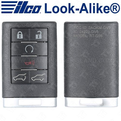 Ilco Cadillac Keyless Entry Remote - 6B Hatch / Remote Start / Hatch Glass - RKE-CAD-6B1 - Replaces: OUC6000223