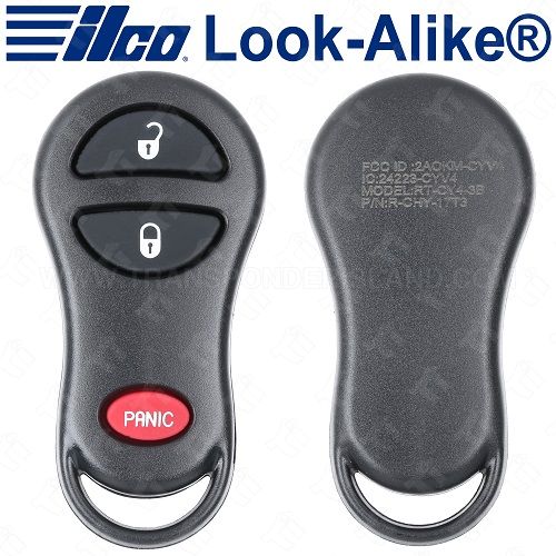 Ilco Chrysler Dodge Keyless Entry Remote 3B - Replaces GQ43VT17T - RKE-CHRY-3B1