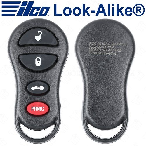 Ilco Dodge Keyless Entry Remote - 4B Trunk - RKE-CHRY-4B2 - Replaces: GQ43VT9T
