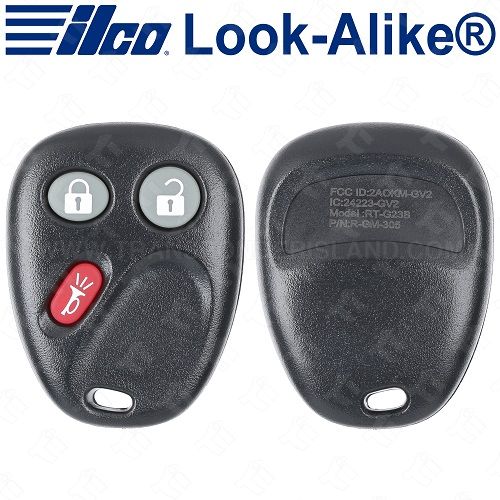 Ilco GM Keyless Entry Remote 3B -Replaces 15008008 15008009 MYT3X6898B - RKE-GM-3B6