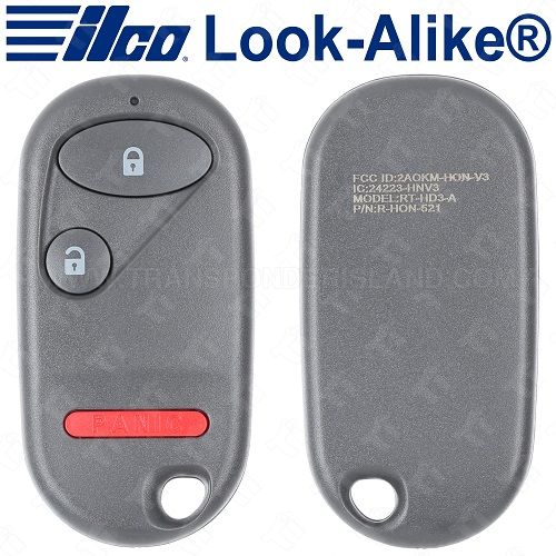 Ilco Honda Keyless Entry Remote - 3B - RKE-HON-3B1 - Replaces: NHVWB1U523 / 521