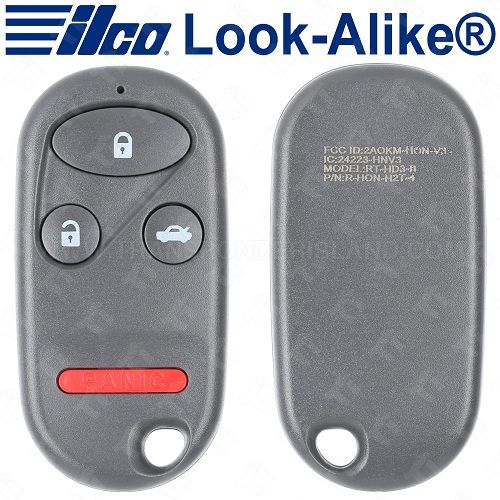 Ilco Honda Keyless Entry Remote 4B Trunk - Replaces KOBUTAH2T - RKE-HON-4B1