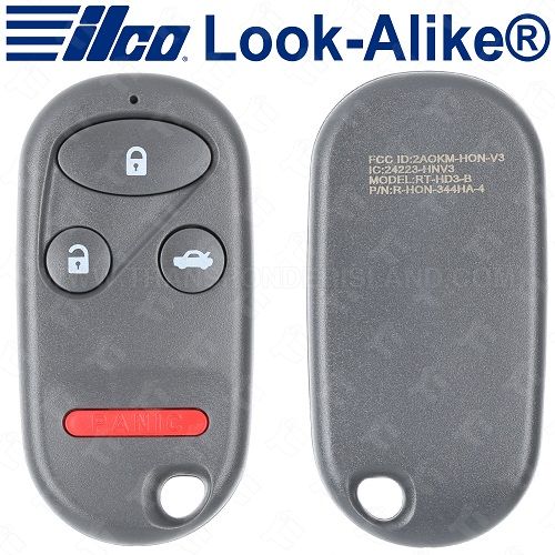 Ilco Honda Keyless Entry Remote - 4B Trunk - RKE-HON-4B2 - Replaces: OUCG8D-344H-A