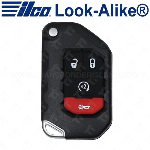 Ilco Jeep Smart Remote Flip Key - 4B Starter - FLIP-JEEP-4B1 - Replaces: 68416784AA