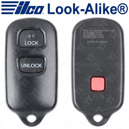 Ilco 1999 - 2008 Toyota 3B Keyless Entry Remote - Replaces GQ43VT14T - RKE-TOY-3B3