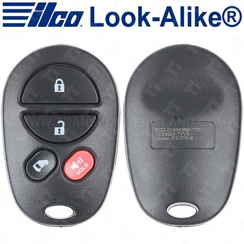 Ilco Toyota Keyless Entry Remote - 4B Side Door - RKE-TOY-4B3 - Replaces: GQ43VT20T