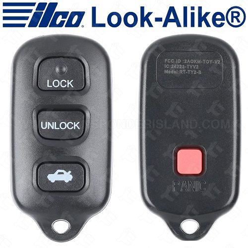 Ilco Toyota Keyless Entry Remote - 4B Trunk - RKE-TOY-4B6 - Replaces: GQ43VT14T