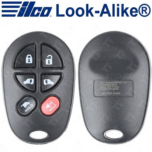 Ilco Toyota Sienna Keyless Entry Remote - 6B Hatch / Side Doors - RKE-TOY-6B1 - Replaces: GQ43VT20T