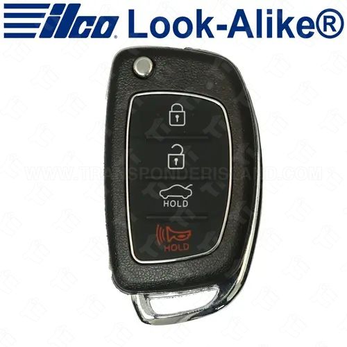 Ilco Hyundai Remote Flip Key - 4B Trunk - Replaces: 95430-C1210 - FLIP-HYU-4B2
