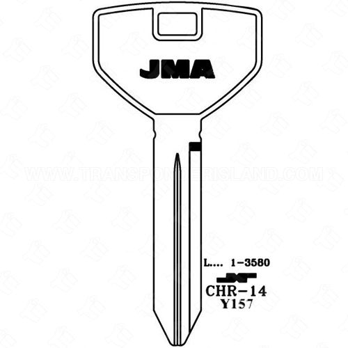JMA Chrysler Dodge Jeep Key Blank CHR-14 P1794 Y157