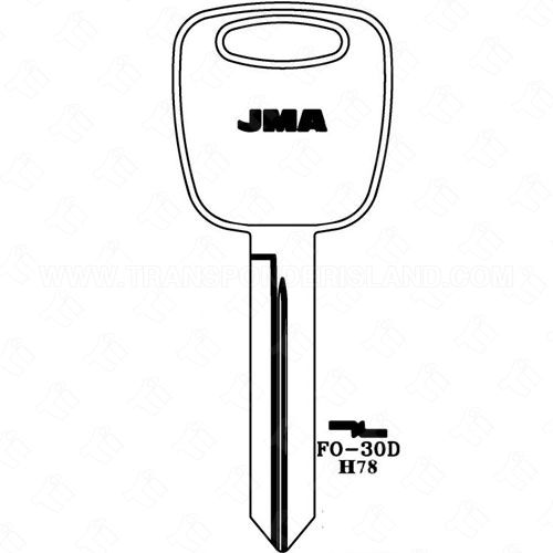 JMA Ford 10 Cut Key Blank FO-30D H78