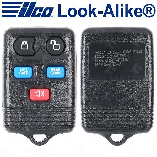 Ilco Ford Lincoln Keyless Entry Remote - 5B Hatch / Hatch Glass - RKE-FORD-5B2 - Replaces: CWTWB1U551