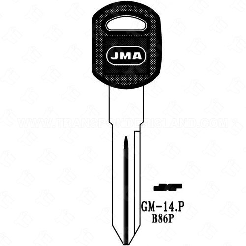 JMA GM Double Sided 10 Cut Plastic Head Key Blank GM-14P B86P