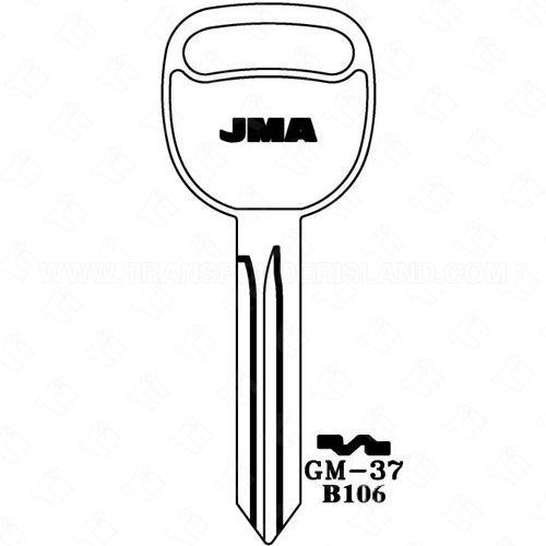 JMA GM Double Sided 10 Cut Key Blank - Z Keyway - GM-37 P1115 B106