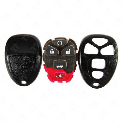 GM KOBGT04A Keyless Entry Remote Shell and Rubber Pad 5B Trunk / Remote Start