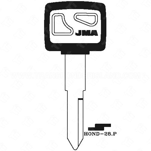 JMA Honda Motorcycle Double Sided 6 Cut Plastic Head Key Blank HOND-28.P HON41P