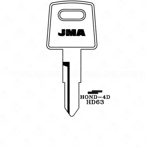 JMA Honda Motorcycle Double Sided 5 Cut Key Blank HOND-4D HD63